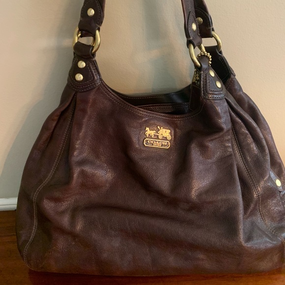 Coach purse brown leather - Picture 1 of 6